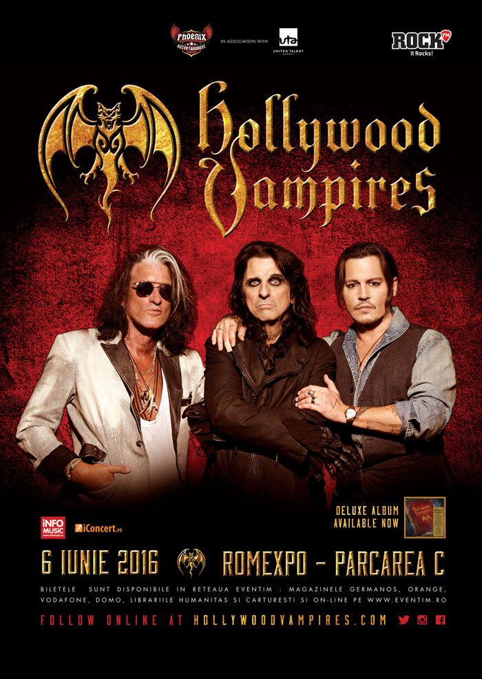 Johnny Depp, Alice Cooper, Joe Perry ( Aerosmith) si gasca lor de Super Staruri vor sustine un concert in Romania